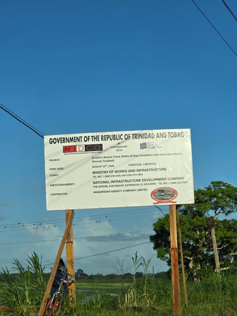 New bridge works near the Woodland land